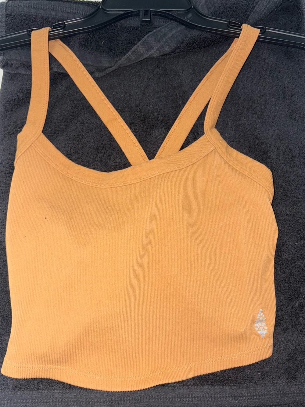 FP MOVEMENT All clear solid cami in gold/ tan color